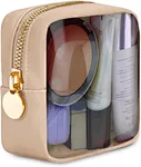 The small pouches for purse material allows you to easily apply your favorite patches and fit all your travel-size toiletries. The makeup organizer travel is water-stain proof nylon pouch material.